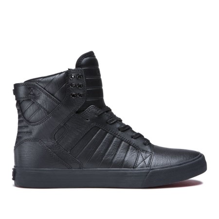 Supra Skytop Mens High Tops Shoes Black UK 60ICL